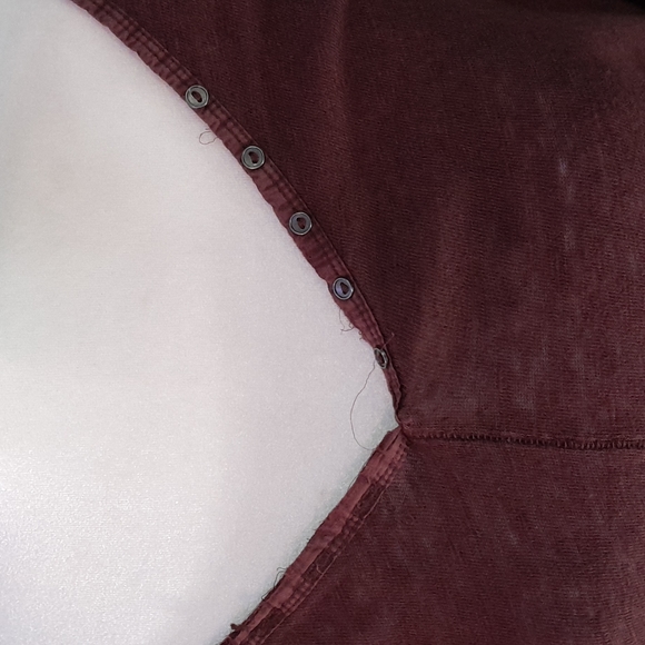 Free People Deep V Neck Long Sleeve Top Size PS🦒76 - Picture 2 of 5